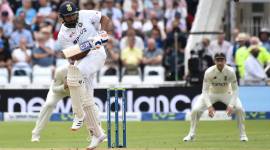 Rohit Sharma, Rohit Sharma pull shot, Rohit Sharma Ollie Robinson, india vs england nottingham test