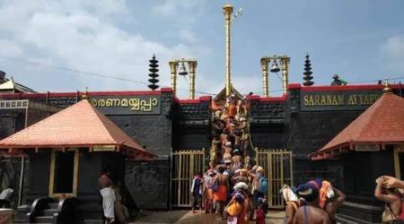 The Sabarimala temple in Kerala.