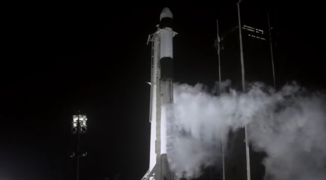 It was the second launch attempt; Saturday's try was foiled by stormy weather. (Twitter/International Space Station)