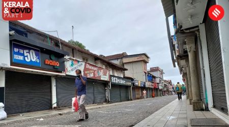A deserted SM Street in the first week of August when TPR-based restrictions forced the market to open only once a week. (Express Photo by Vishnu Varma)