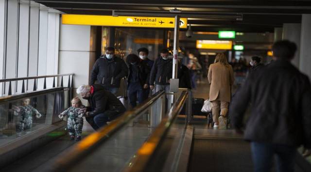 On arrival in England, passengers must quarantine at home or in the place they have confirmed as their location for 10 days. (AP)