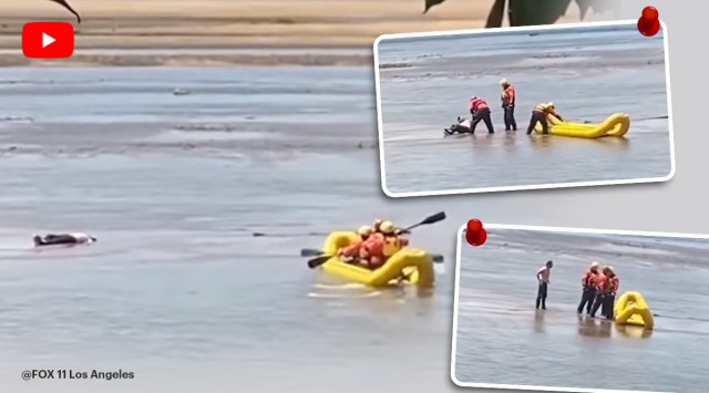 Man napping river, rive nap, river man nap, napping river, Tulsa, Oklahoma, indian express trending, indian express
