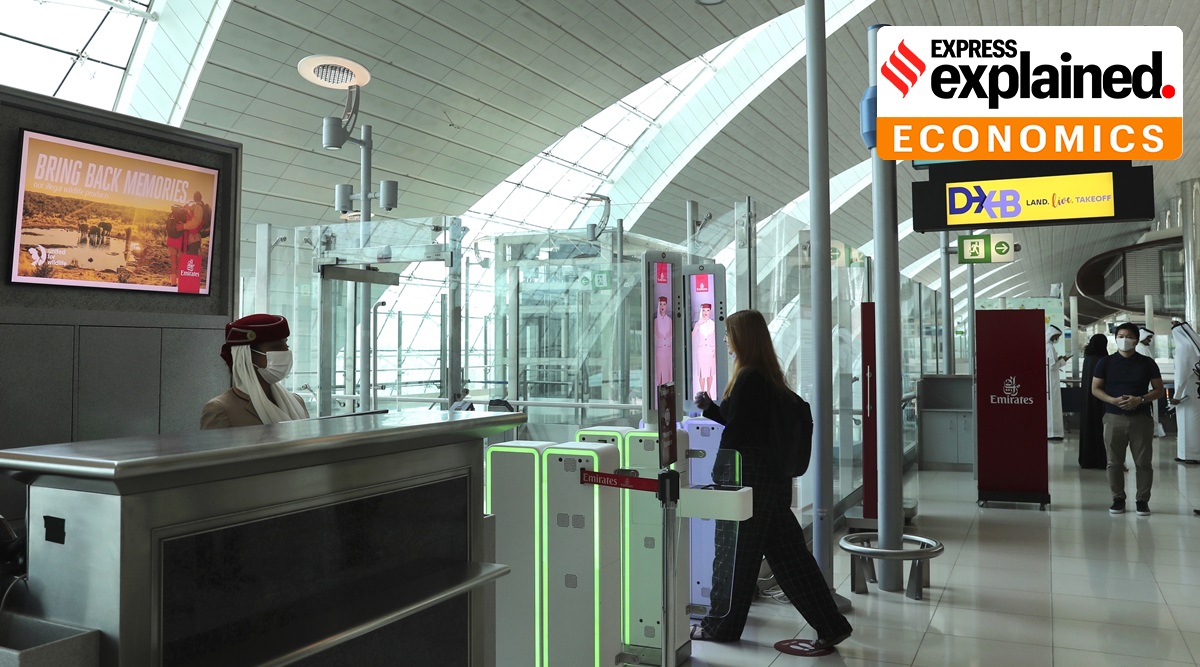 A woman boards a plane at Dubai Airport, in the United Arab Emirates. (AP Photo: Kamran Jebreili, File)