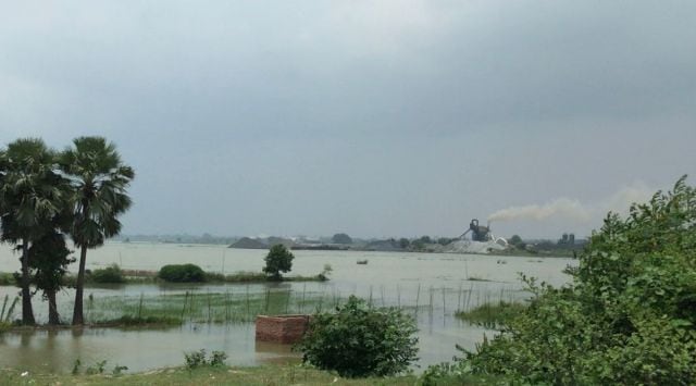 Flooding in Bihar has simultaneously caused tension amidst the locals and assured them of their harvest in the future. (Express Photo by Shweta Sandilya)