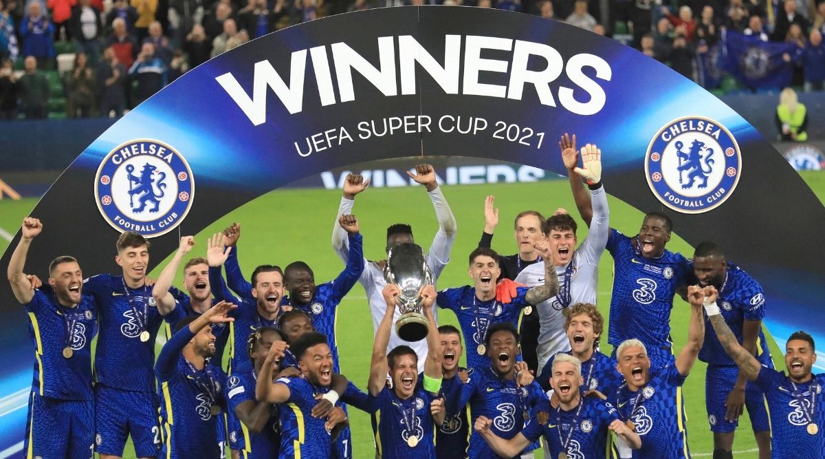 Chelsea celebrate Champions League win with stunning fireworks