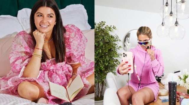 Ellie Zeiler (Left), 17, a TikTok creator, at her home in Escondido, California. Christina Najjar (Right), 30, a TikTok star known online as Tinx, at home in West Hollywood. (Maggie Shannon/The New York Times)



