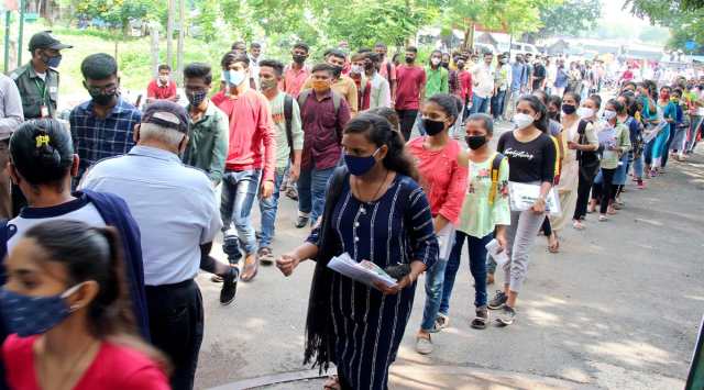 According to statistics issued by the Karnataka Examinations Authority (KEA), 1,62,439 (80.48%) candidates appeared for the biology examination while 1,89,522 (93.90%) appeared for the mathematics test on Saturday.  (File Photo)
