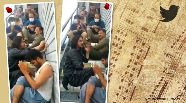 Afghanistan Taliban conflict, Afghan singer Sharafat Parwani, Sharafat Parwani sings homeland viral video, Afghanistan evacuation, trending, indian express, indian express news