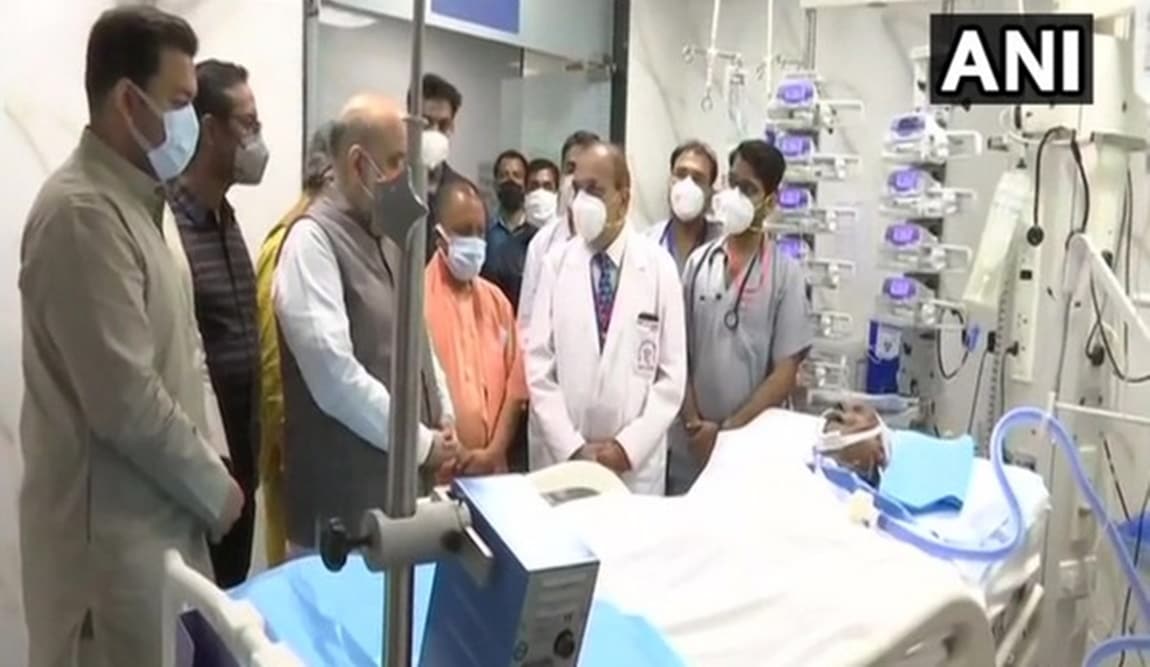 Home Minister Shah visits Kalyan Singh at Lucknow hospital to enquire ...