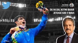 neeraj chopra, neeraj chopra gold, anand mahindra neeraj chopra gold viral tweet, XUV700 Neeraj chopra tokyo Olympics, trending, indian express, indian express news
