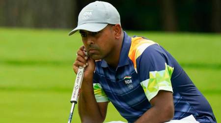Lahiri still has two more holes to play on the morning of the second day at Sedgefield Country Club.(AP FILE)