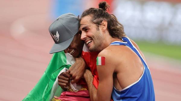 Gianmarco Tamberi, Mutaz Essa Barshim, amizade de tamberi barshim, gianmarco tamberi ouro das olimpíadas de tóquio, mutaz esse barshim ouro das olimpíadas de tóquio