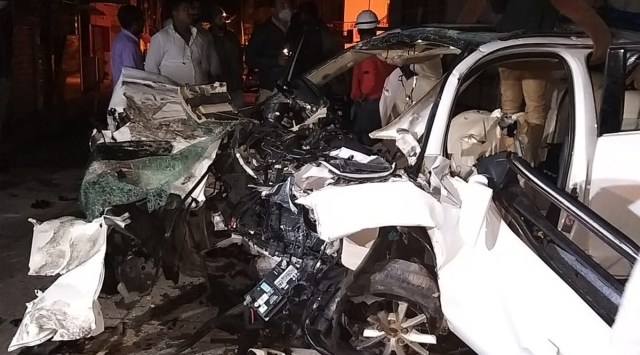 The passengers were travelling in an Audi and the accident took place at around 1.30 am.