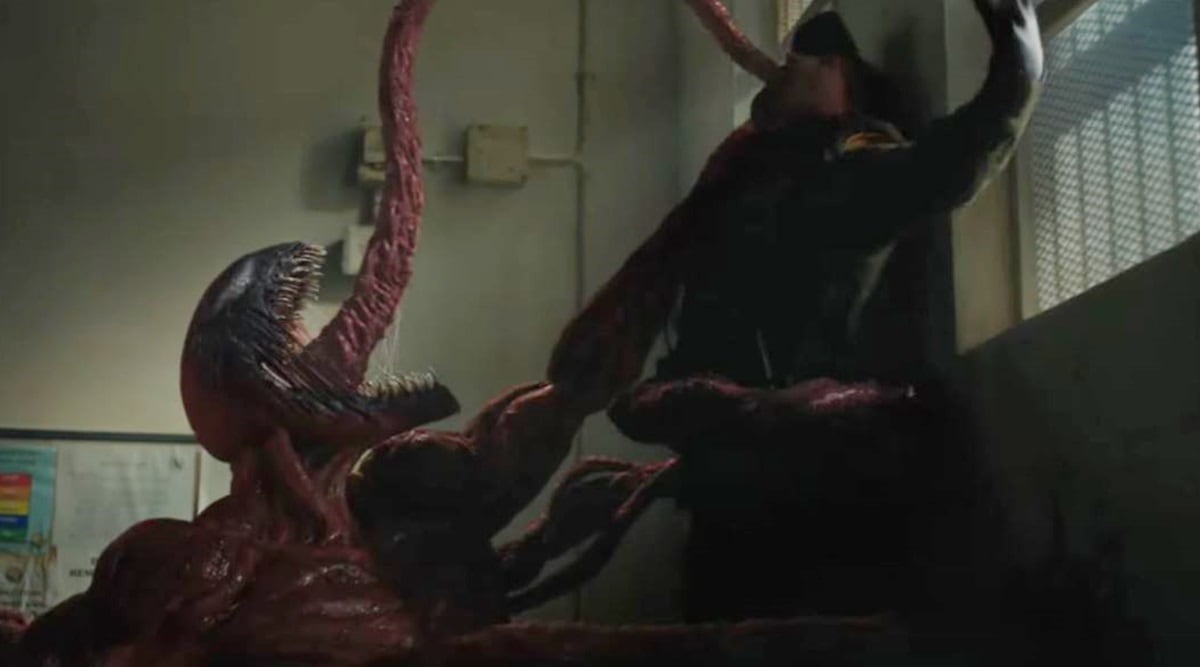 Venom Let There Be Carnage new trailer: A confused Tom Hardy, a few punchlines and an impressive Carnage. Watch | Entertainment News,The Indian Express