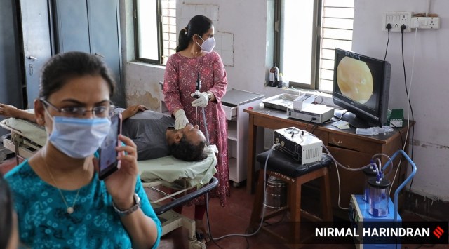 A mucormycosis patient at the Ahmedabad Civil Hospital. Nirmal Harindran/File