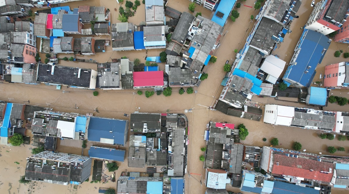 china floods, Liulin Township, Suixian County, Hubei province, heavy rains, world news, indian express news, indian express, news today