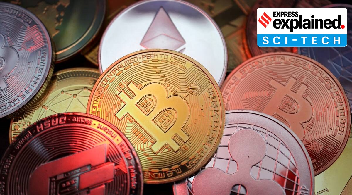 Representations of cryptocurrencies including Bitcoin, Dash, Ethereum, Ripple and Litecoin are seen in this illustration picture taken June 2, 2021. (Reuters)