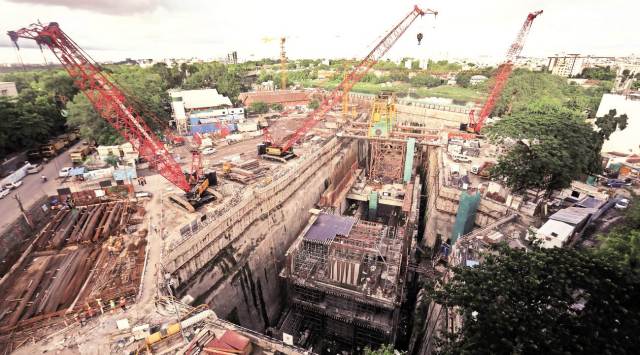 Construction of metro rail route in Pune. The receding of second wave, along with rapid progress in vaccination, has set the stage to accelerate economic recovery, the report said. (File)