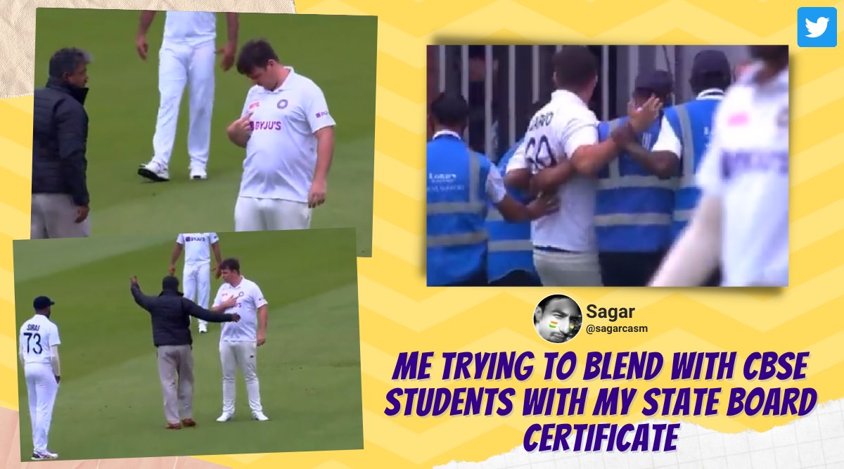 Fan in Indian jersey at Lord's : Fan in Indian jersey enters