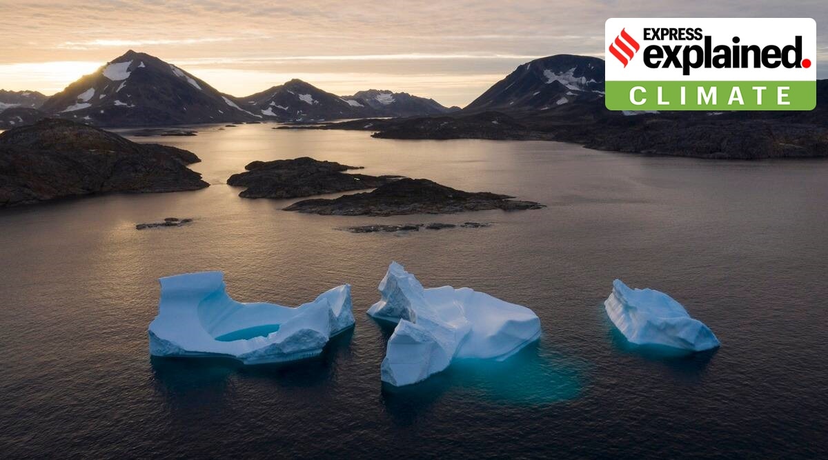 Icebergs float away as the sun rises near Kulusuk, Greenland. (AP/ File)