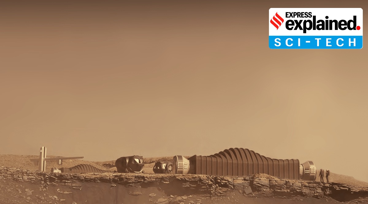 Mars Dune Alpha conceptual render: Visualization on Mars. (Credits: ICON | NASA)
