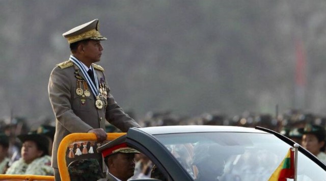 Myanmar’s commander-in-chief General Min Aung Hlaing. (AP Photo)