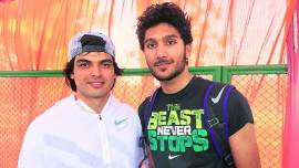Neeraj Chopra, Neeraj Chopra Tejaswin Shankar, Neeraj Chopra Olympic gold, Neeraj Chopra tokyo olympics, Neeraj Chopra video call Shankar