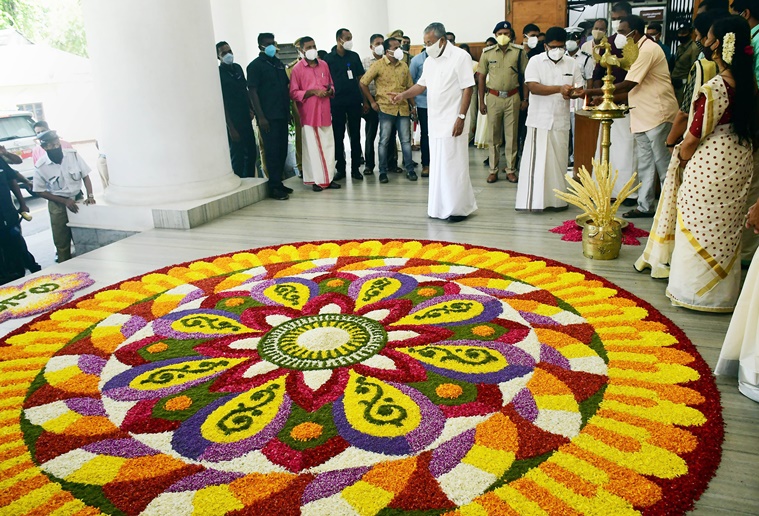 Onam - Pookalam Patterns Colouring Sheets (teacher made)