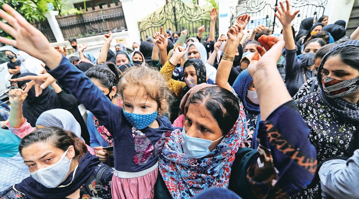 Helplessness at protest by Afghans in Delhi: ‘Nothing I can do from here’