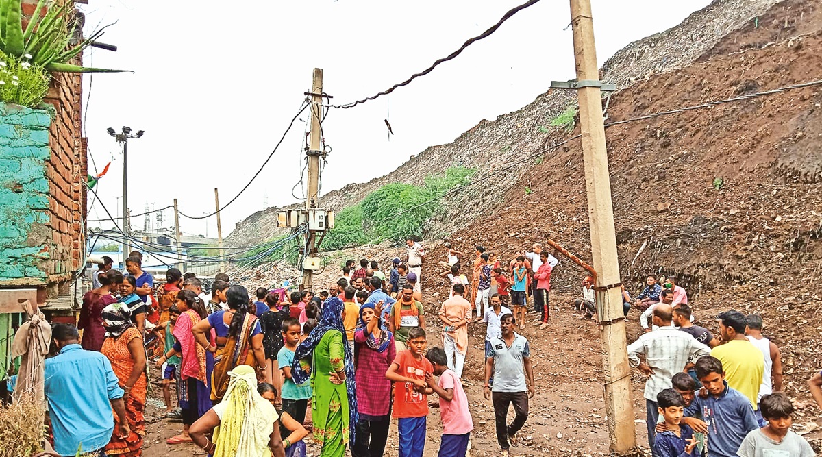 Delhi: Parts of Bhalswa landfill collapses onto homes below