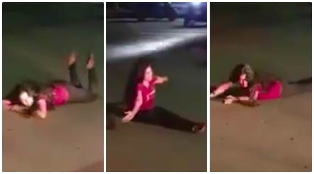 1200px x 667px - Drunk' woman lies down on road, blocks traffic; video goes viral | Pune news