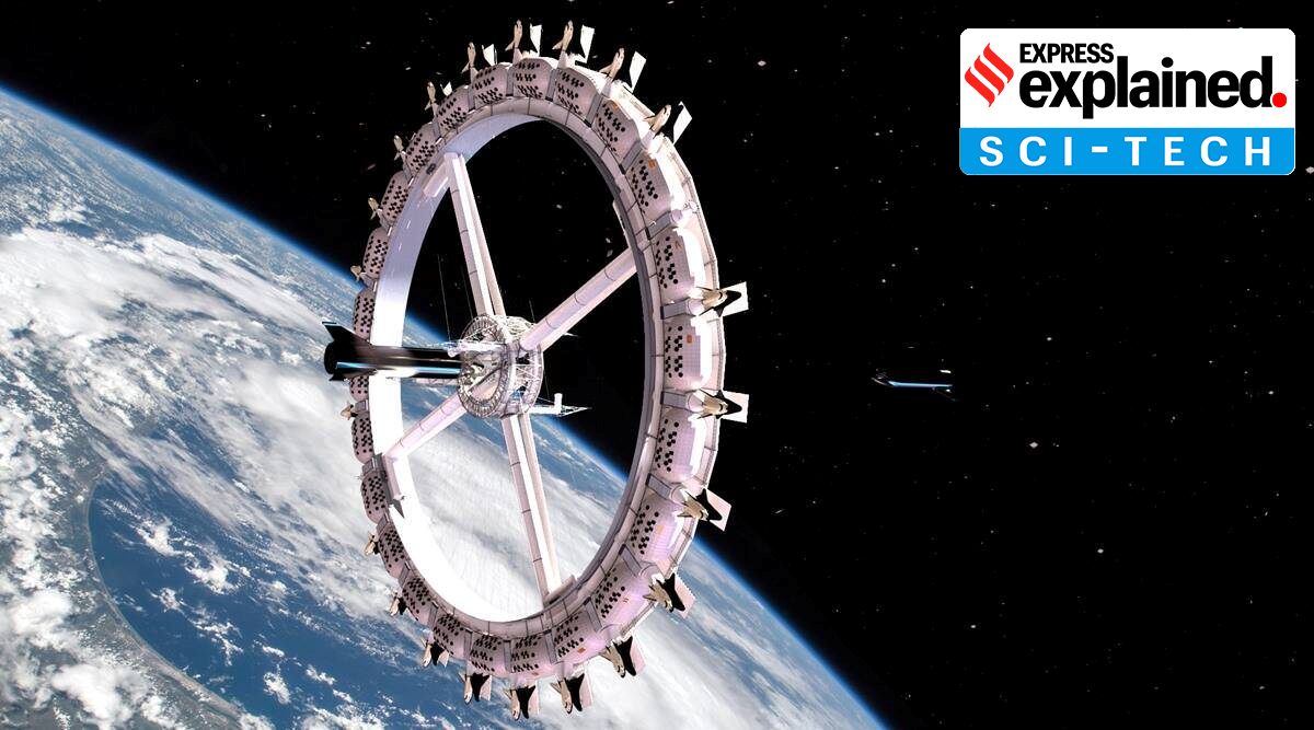 The world's first space hotel, Voyager Station with approaching SpaceX Starship. (Source: Voyager Station)