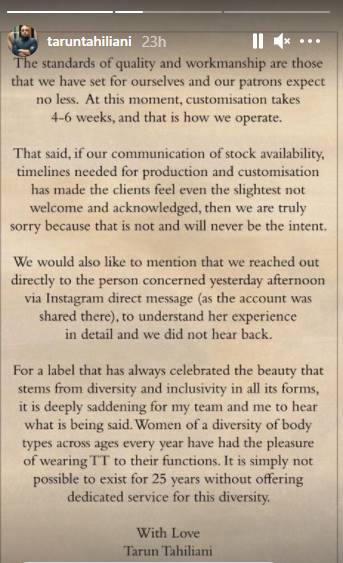 Tarun Tahiliani issues statement on body shaming allegations by influencer  Dr Cuterus; she responds | Lifestyle News,The Indian Express