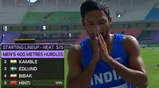 Rohan Gautam Kamble qualified for the men’s 400m hurdles semifinals. (Screenshot)