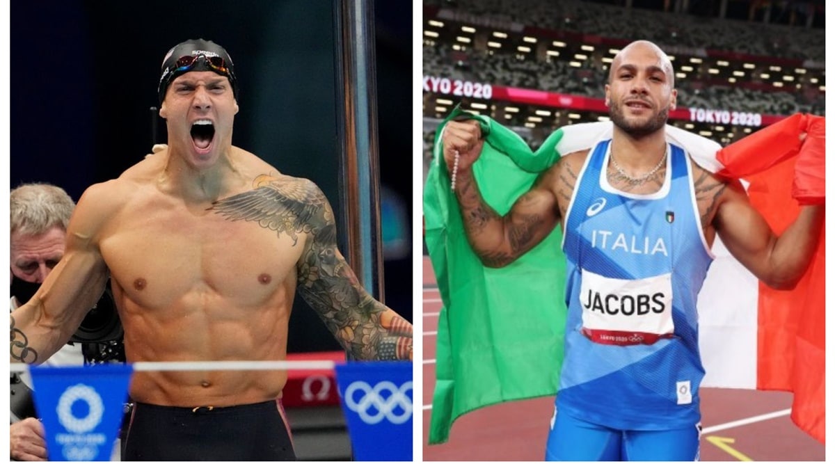 Caeleb Dressel and Marcel Jacobs: Two stars of Tokyo 2020 (AFP)