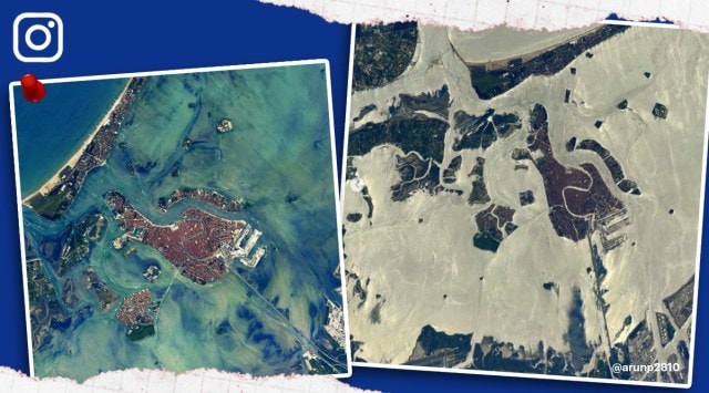 venice pictures space, venice from space Thomas Pesquet, Thomas Pesquet venice from space viral pictures, venice, trending, indian express, indian express news