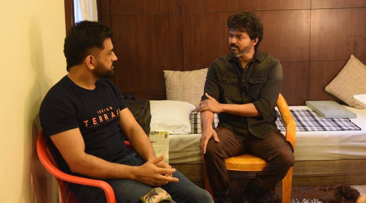 MS Dhoni visits Vijay on Beast sets, see photos | Entertainment News,The Indian Express