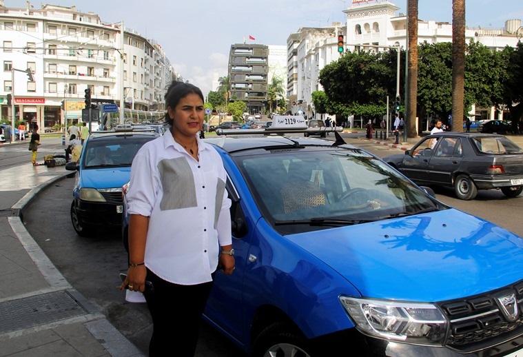 Souad Hdidou, woman taxi driver, Souad Hdidou woman taxi driver