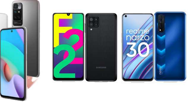 Redmi 10 Prime, Redmi 10 prime vs Realme Narzo 30, Redmi 10 Prime vs Samsung Galaxy F22, Redmi 10 Prime specs, Redmi 10 Prime features, Redmi 10 Prime price, Realme Narzo 30 vs Samsung Galaxy F22