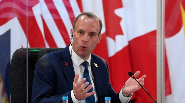 File image of Britain's Foreign Secretary Dominic Raab. (AP Photo)