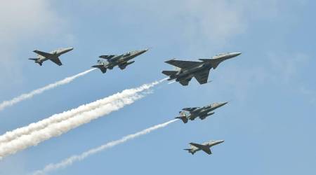 air force air show dal lake srinagar