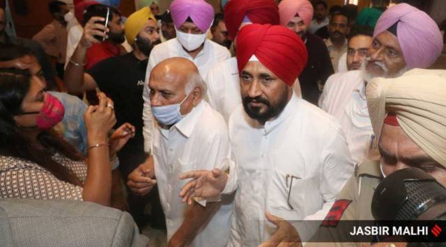 Charanjit Singh Channi was sworn in as the Punjab chief minister on Monday. (Express Photo by Jasbir Malhi)
