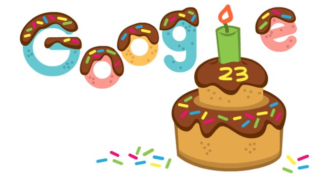 Google celebrates 23rd birthday with a cake doodle (Source: Google Doodle)