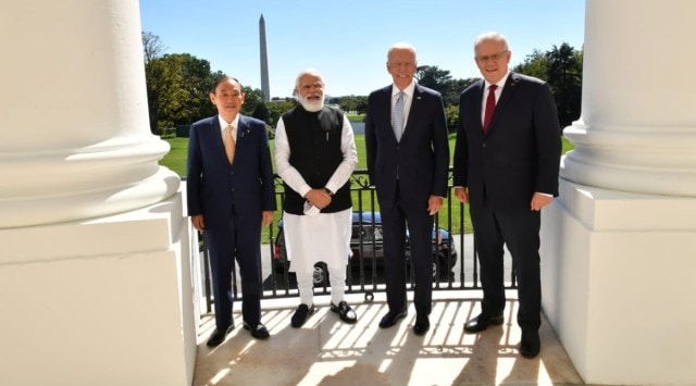 Indian Prime Minister Narendra Modi, US President Joe Biden, Australian Prime Minister Scott Morrison and Japanese Prime Minister Yoshihide Suga at Quad Leaders' Summit. (Twitter/PMO)