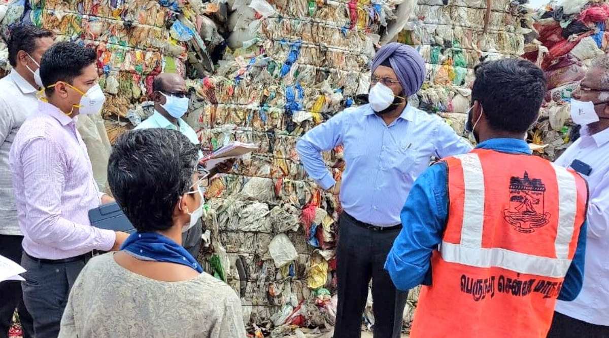 Greater Chennai Corporation Commissioner inspects waste processing