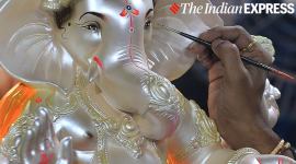 Ganesh Chaturthi pictures, Ganesh Chaturthi shopping, Ganesh Chaturthi shopping, Ganesh Chaturthi festival, Ganesha, Ganesh idols, Ganesh idol painting