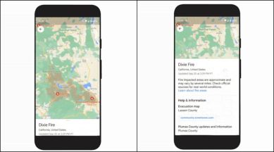 Google wildfire layer