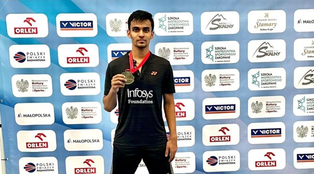 Kiran George with Polish International medal
