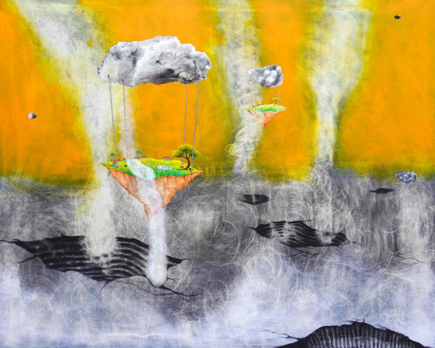new art exhibiton, physical art exhibition, bikaner house exhibition, terrain offline, indianexpress.com, indianexpress,