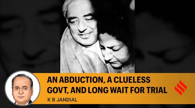 Rubaiya with her father and then Union Home Minister Mufti Mohd Sayeed after being released in December 1989. (Express Archives)